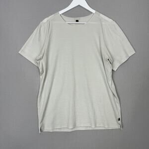 Lululemon T-Shirt Mens Extra Large White Textured Athletic Lightweight Athletic